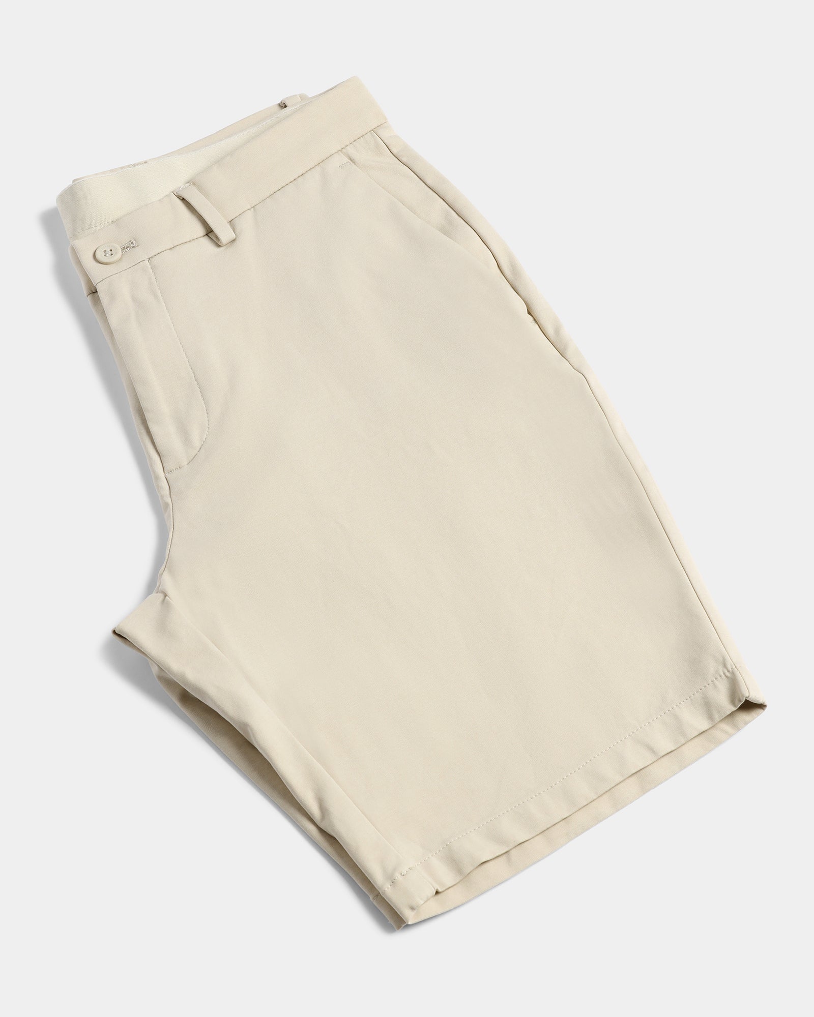 Beige TechPro Solid Shorts - Serry