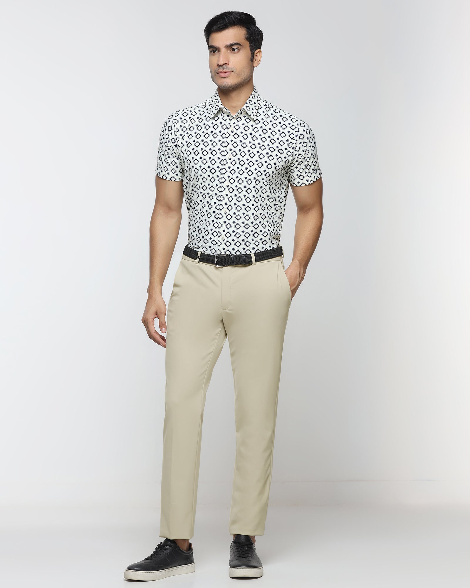 Beige TechPro Solid Trouser - Ashley