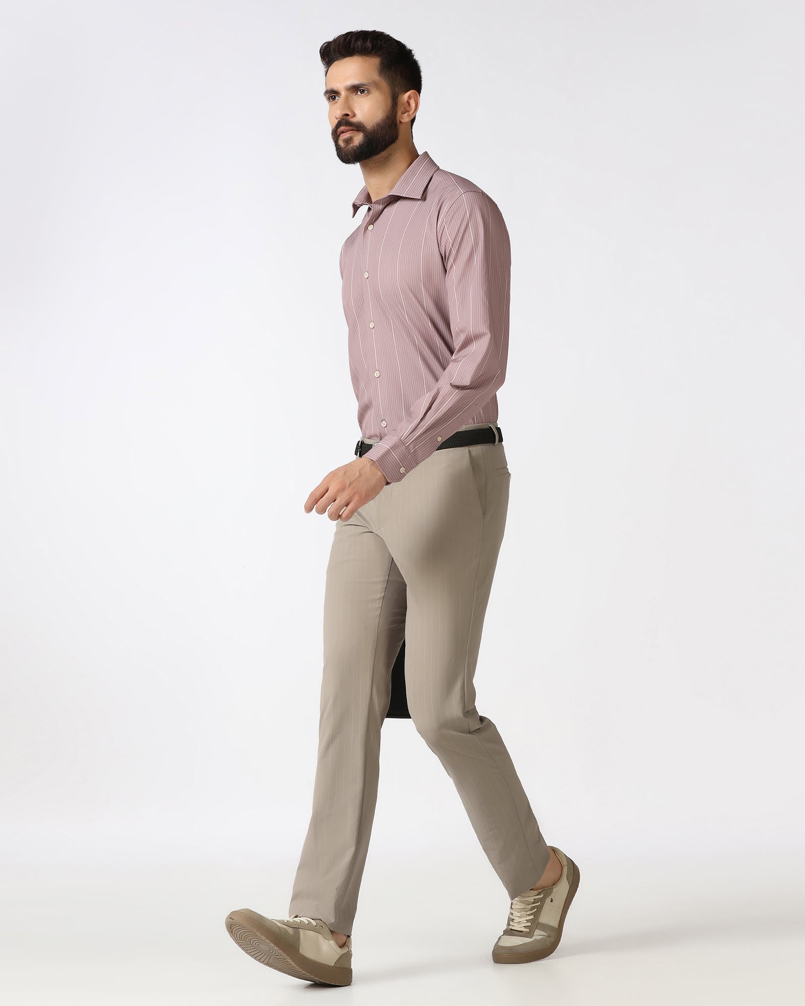 Beige Techpro Stripe Trouser - Brut
