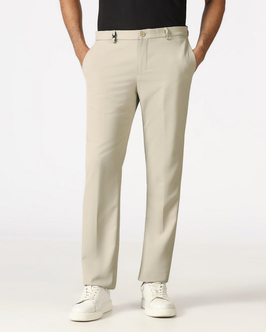 Beige TechPro Stripe Trouser - Martini