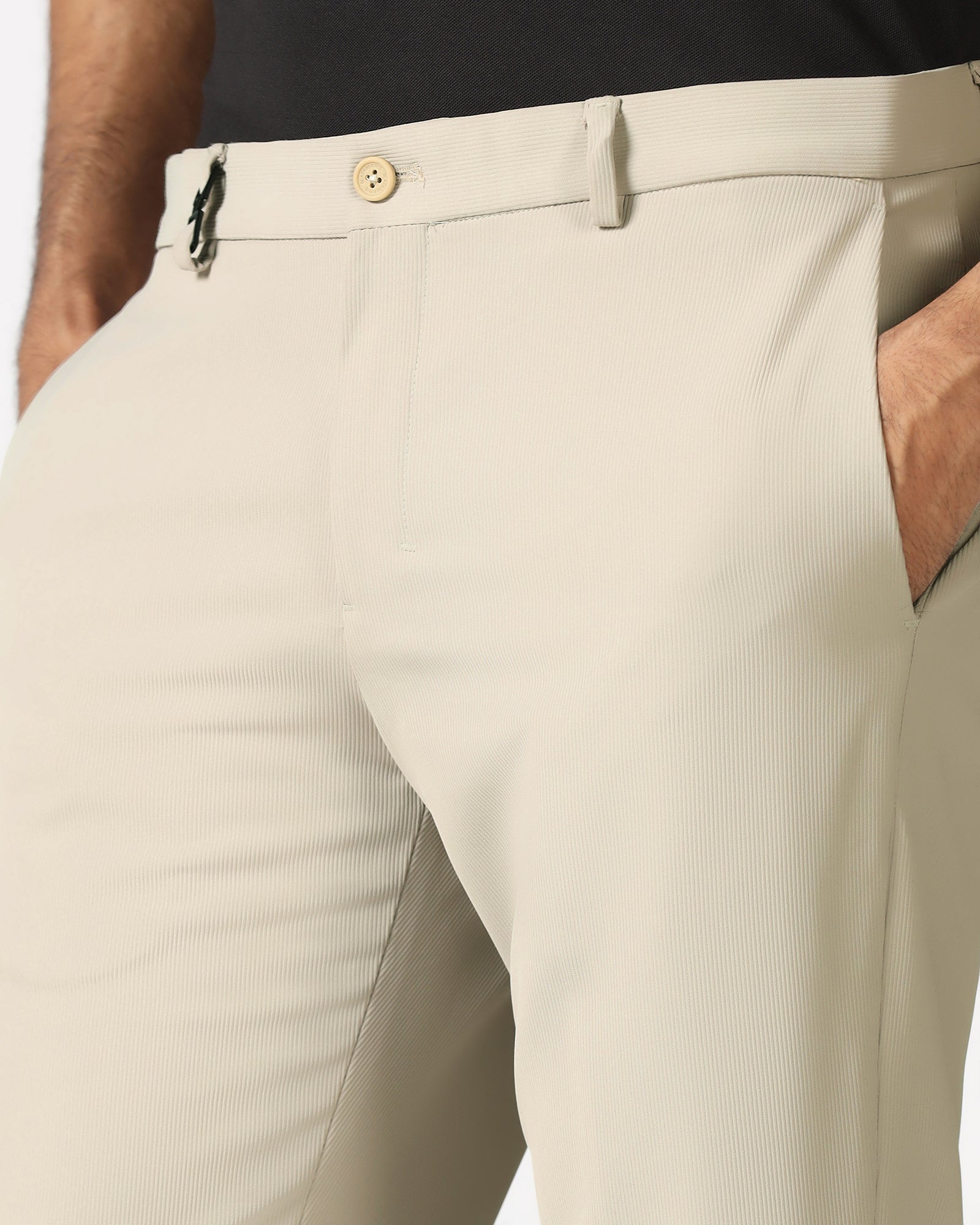 Beige Techpro Stripe Trouser - Martini