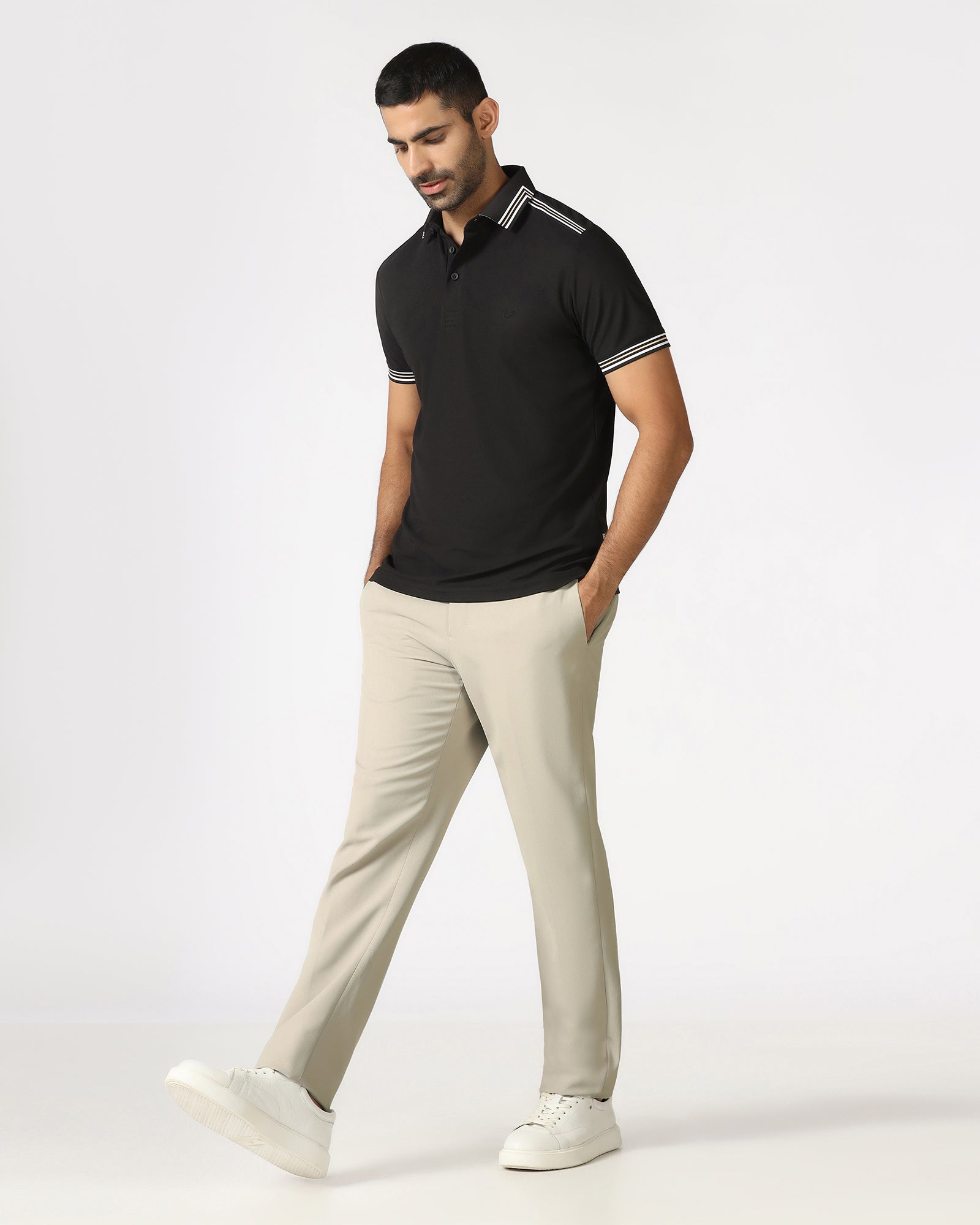 Beige Techpro Stripe Trouser - Martini