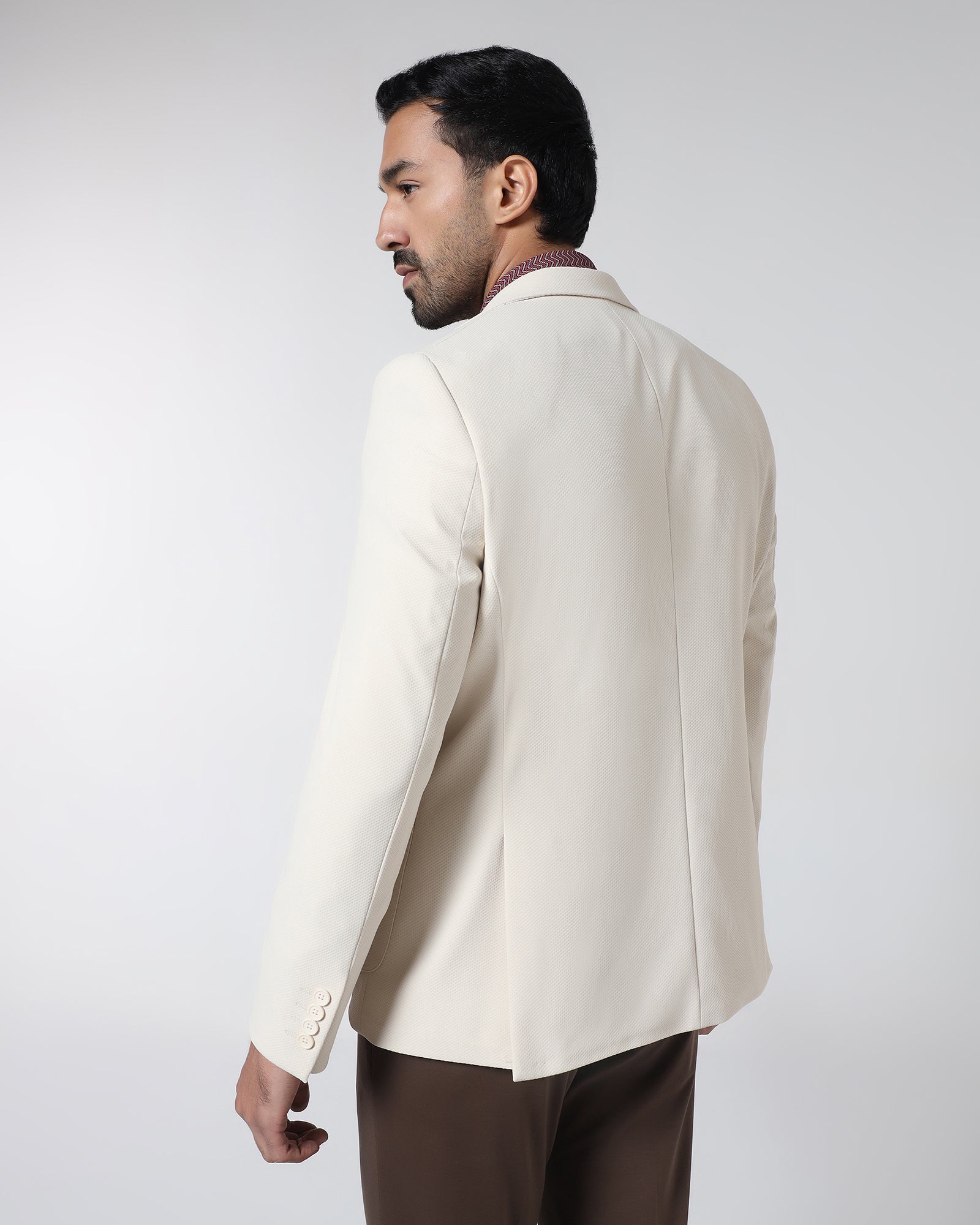 Beige TechPro Textured Blazer - Rodrygo