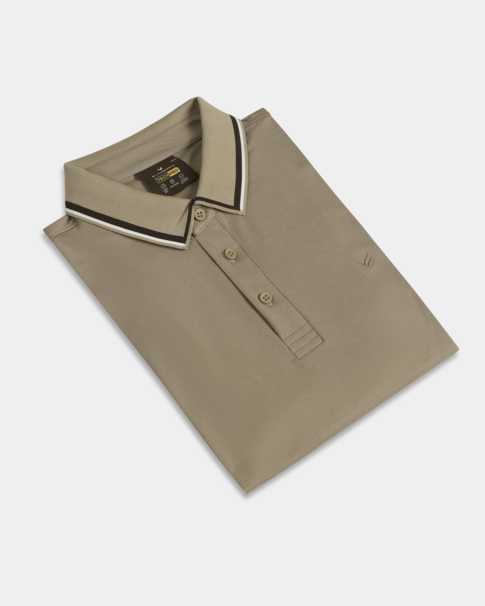 Beige TechPro Textured Polo - Titan