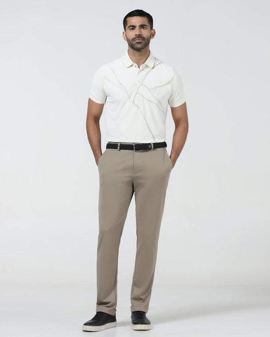 Beige TechPro Textured Trouser - Meteor