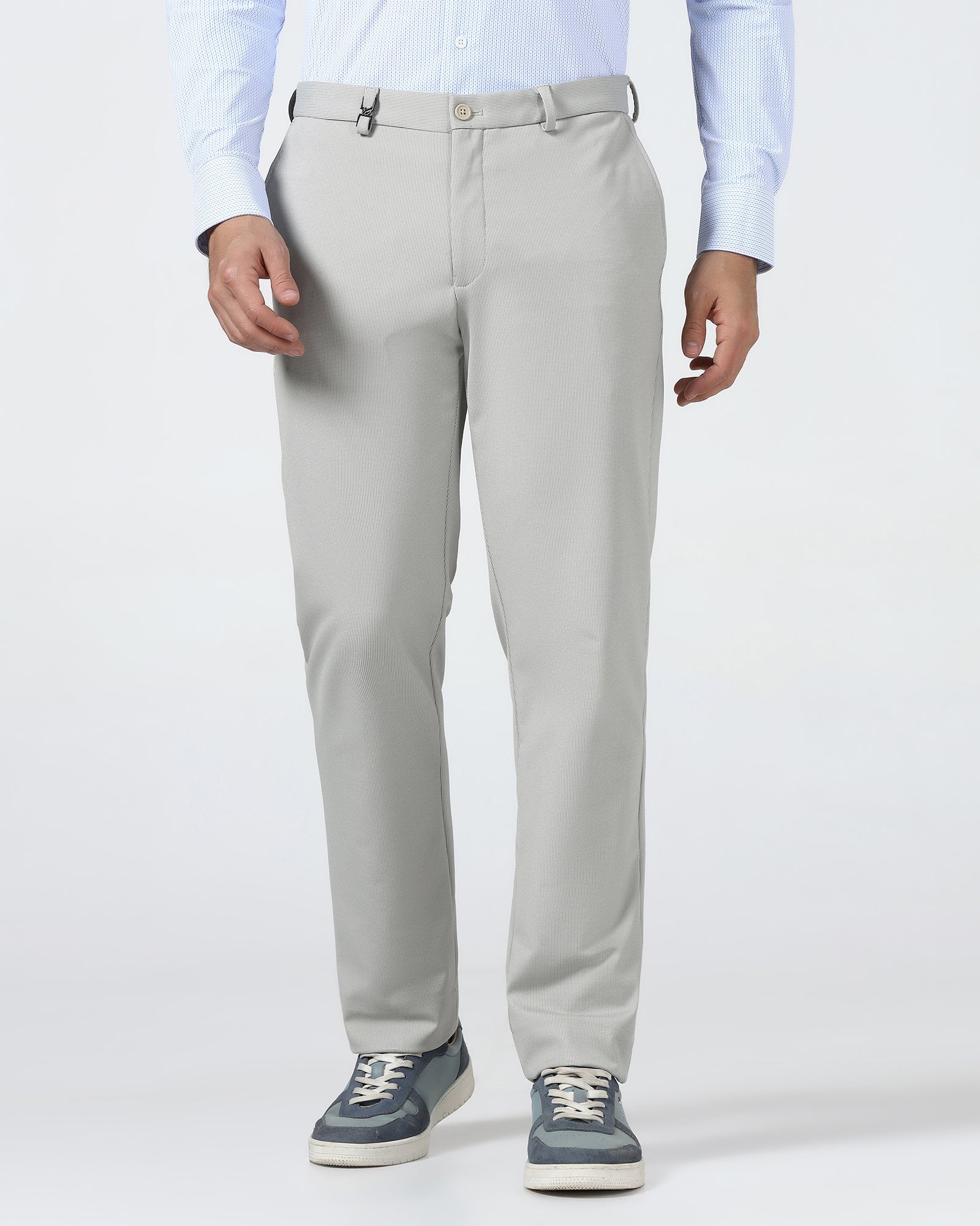 Beige TechPro Textured Trouser - Wayne