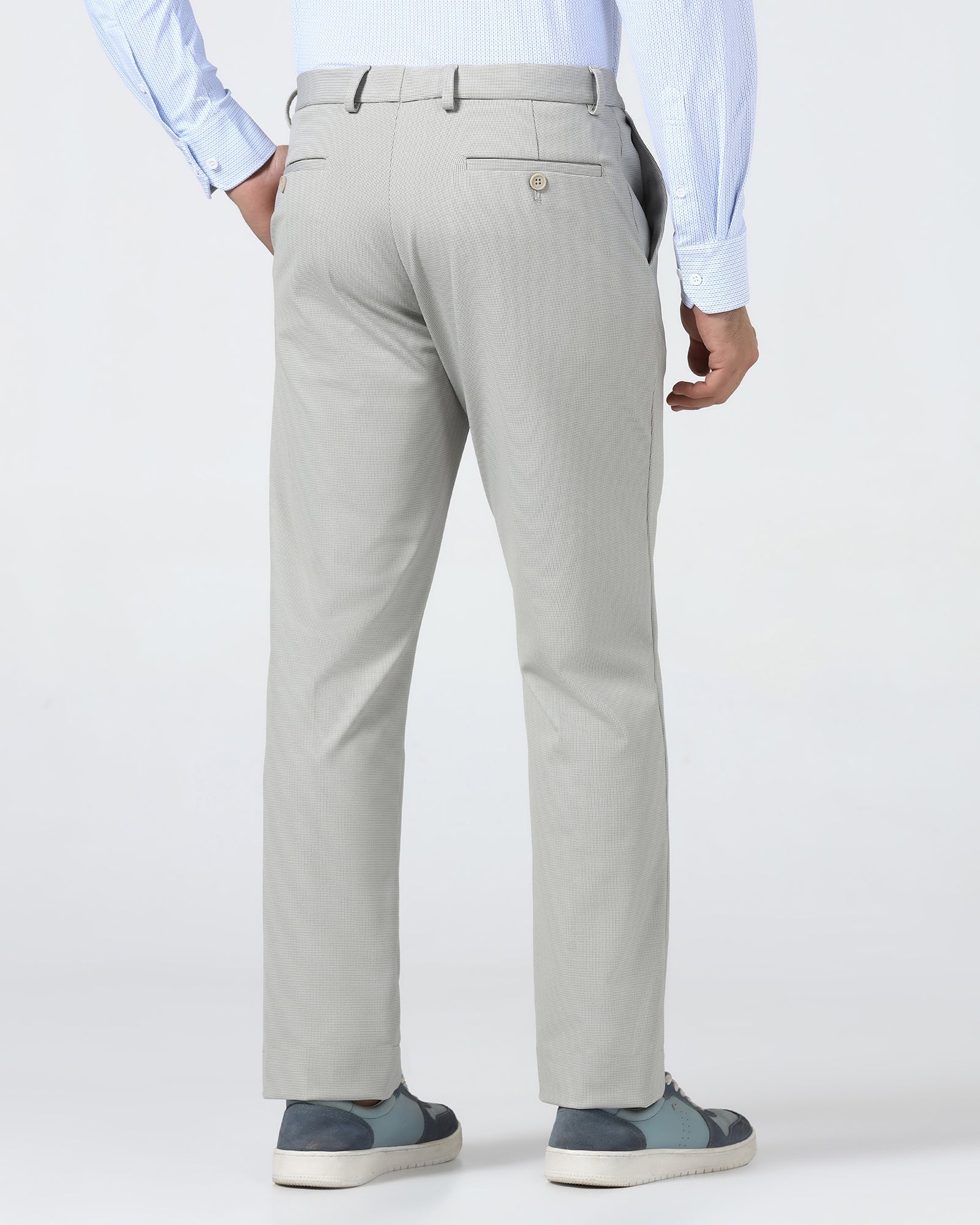 Beige TechPro Textured Trouser - Wayne