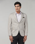 Beige Textured Blazer - Declan