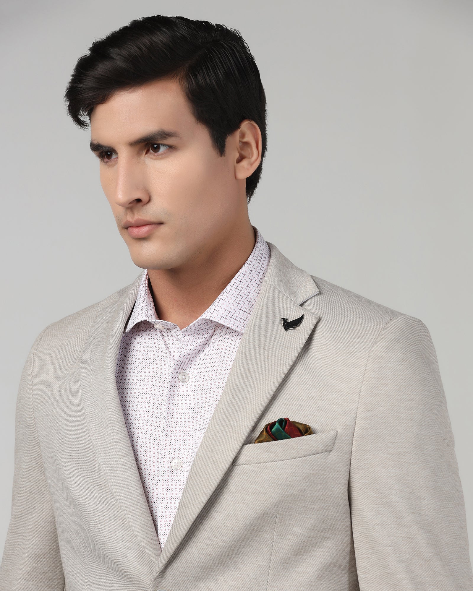 Beige Textured Blazer - Declan