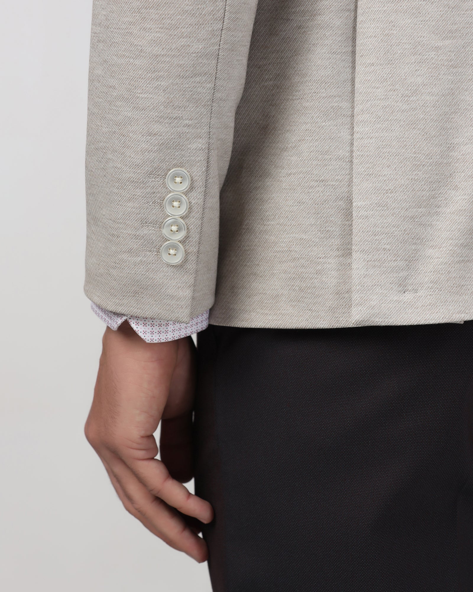 Beige Textured Blazer - Declan