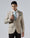 Beige Textured Blazer - Jevlon