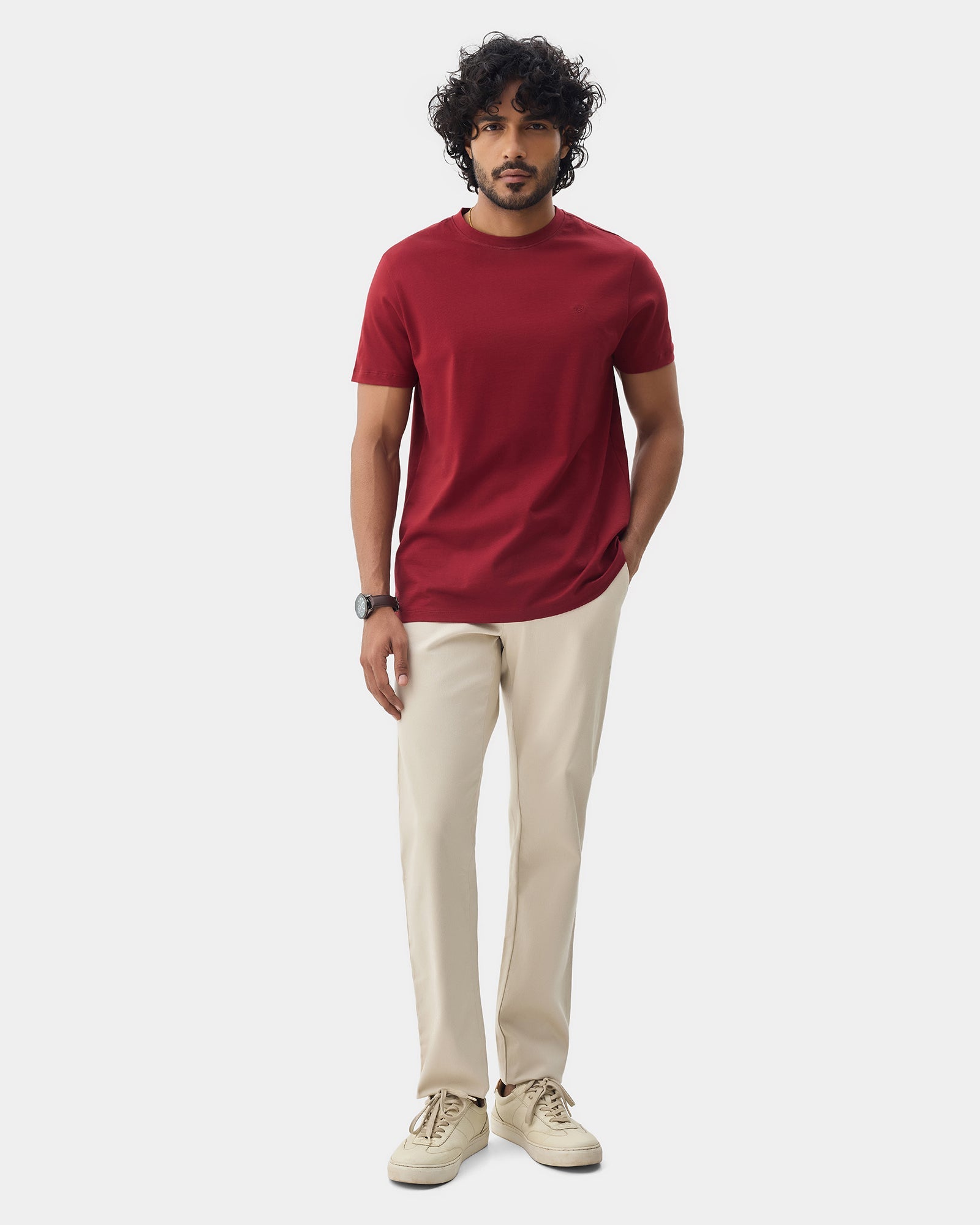 Beige Textured Khakis - Kiler