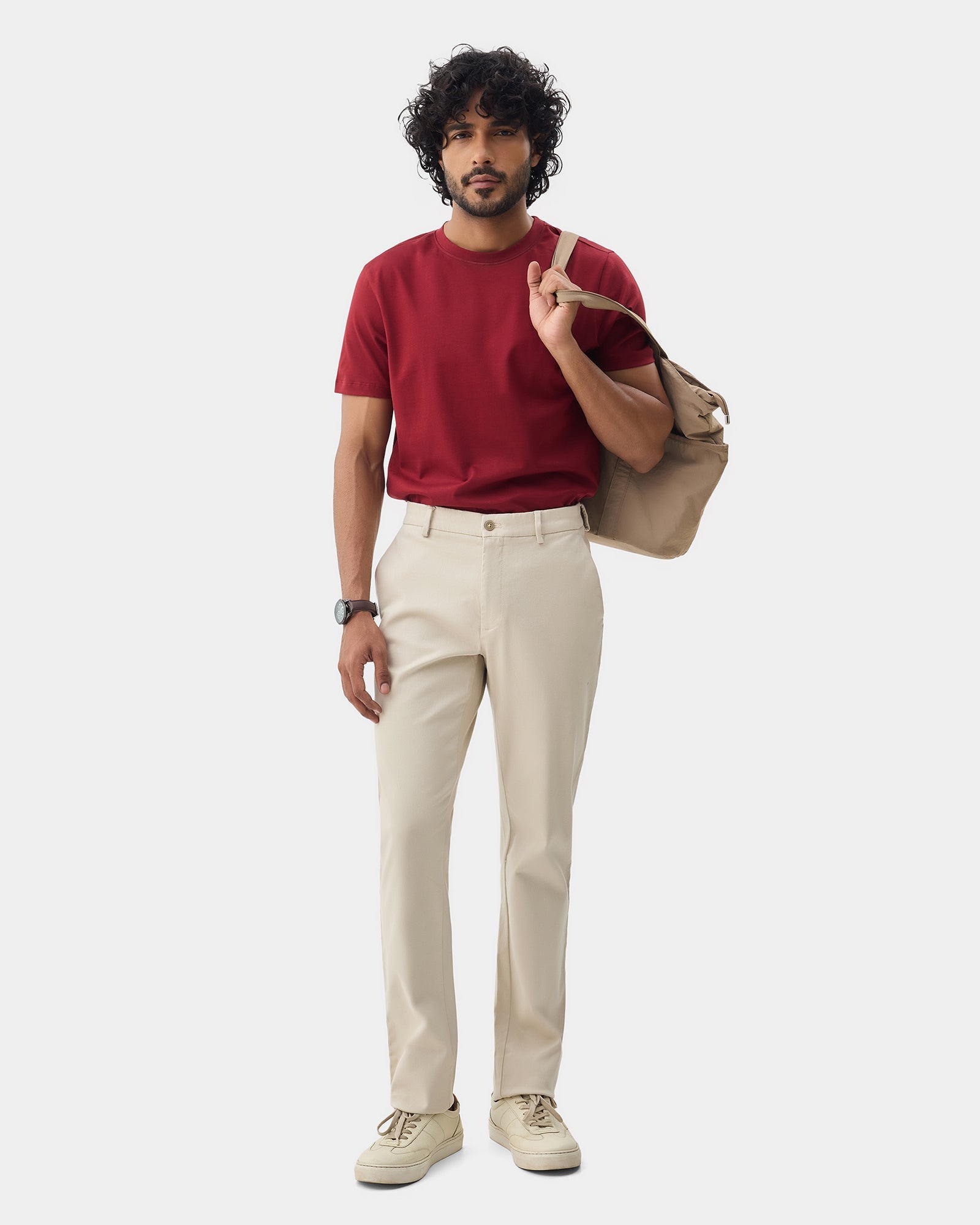 Beige Textured Khakis - Kiler