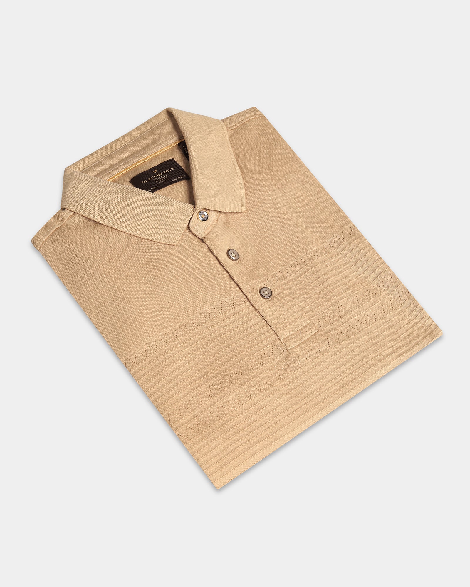 Beige Textured Polo - Jap