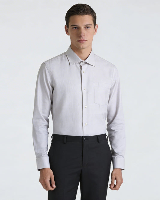 Beige Textured Shirt