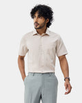 Beige Textured Shirt - Maky