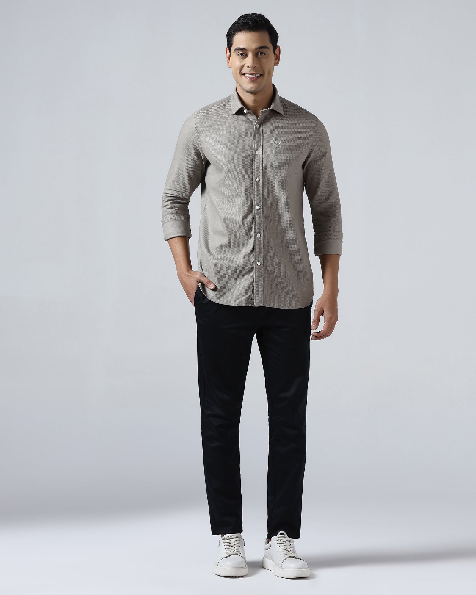 Beige Textured Shirt - Solter