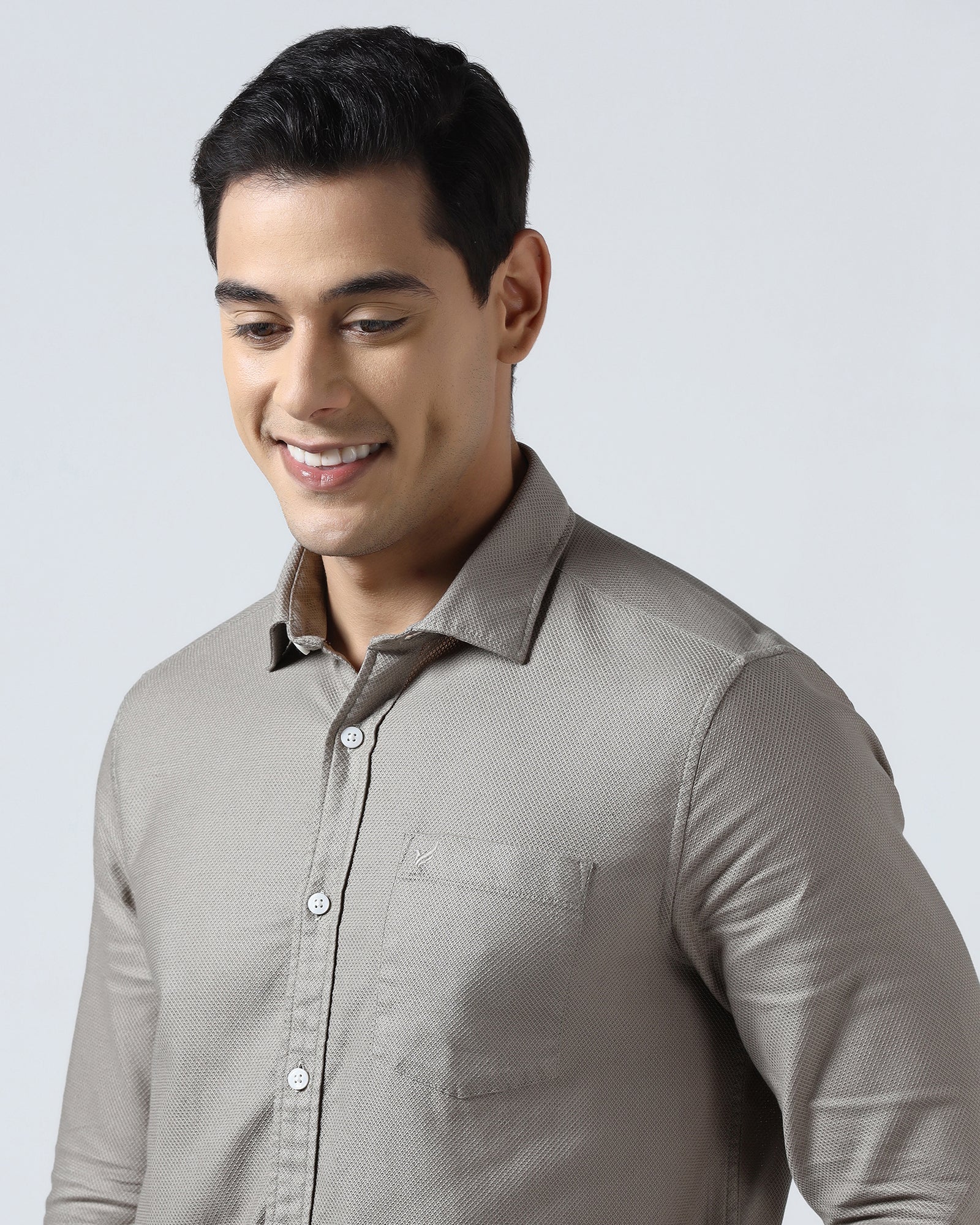 Beige Textured Shirt - Solter