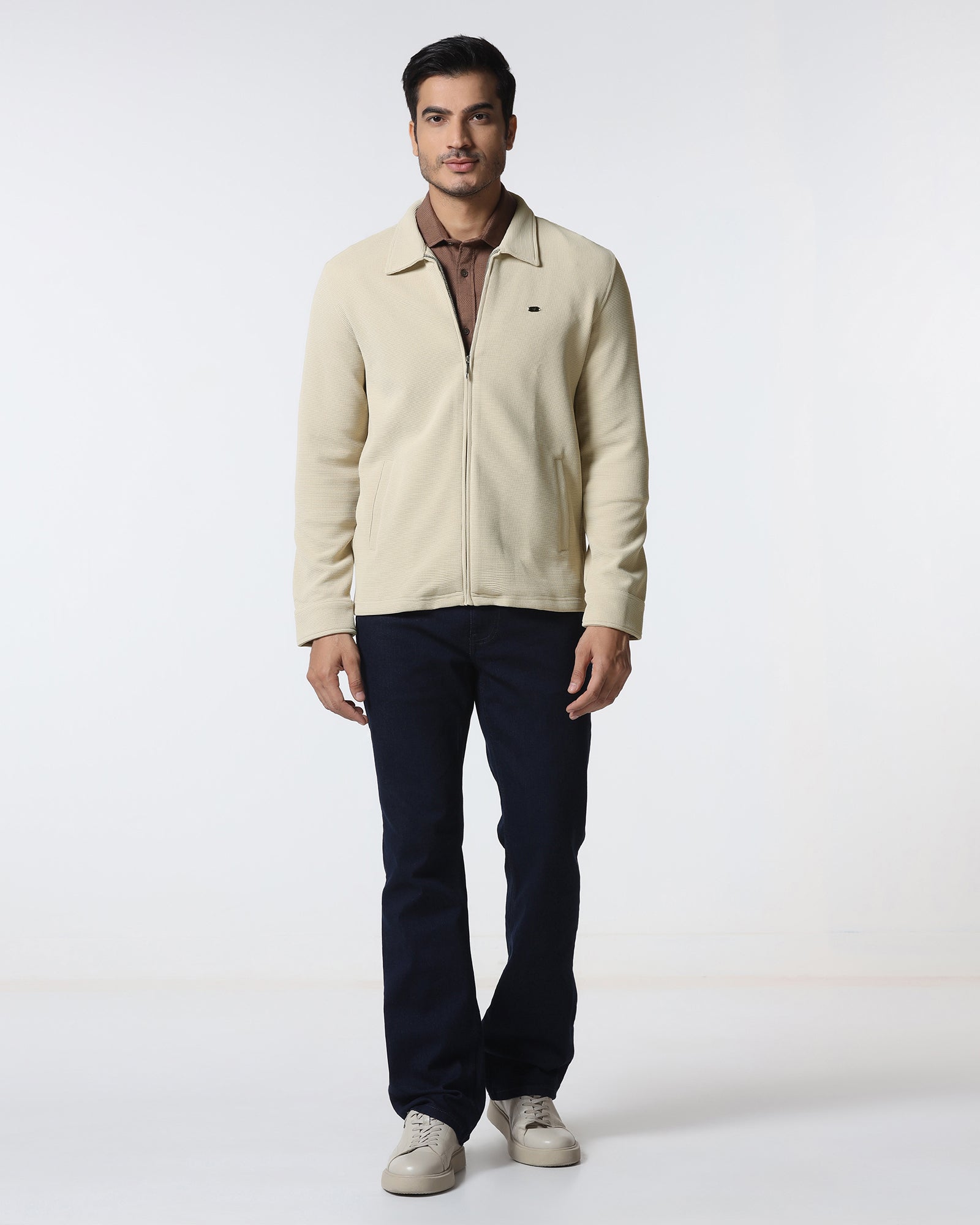 Beige Textured Sweatshirt - Glock