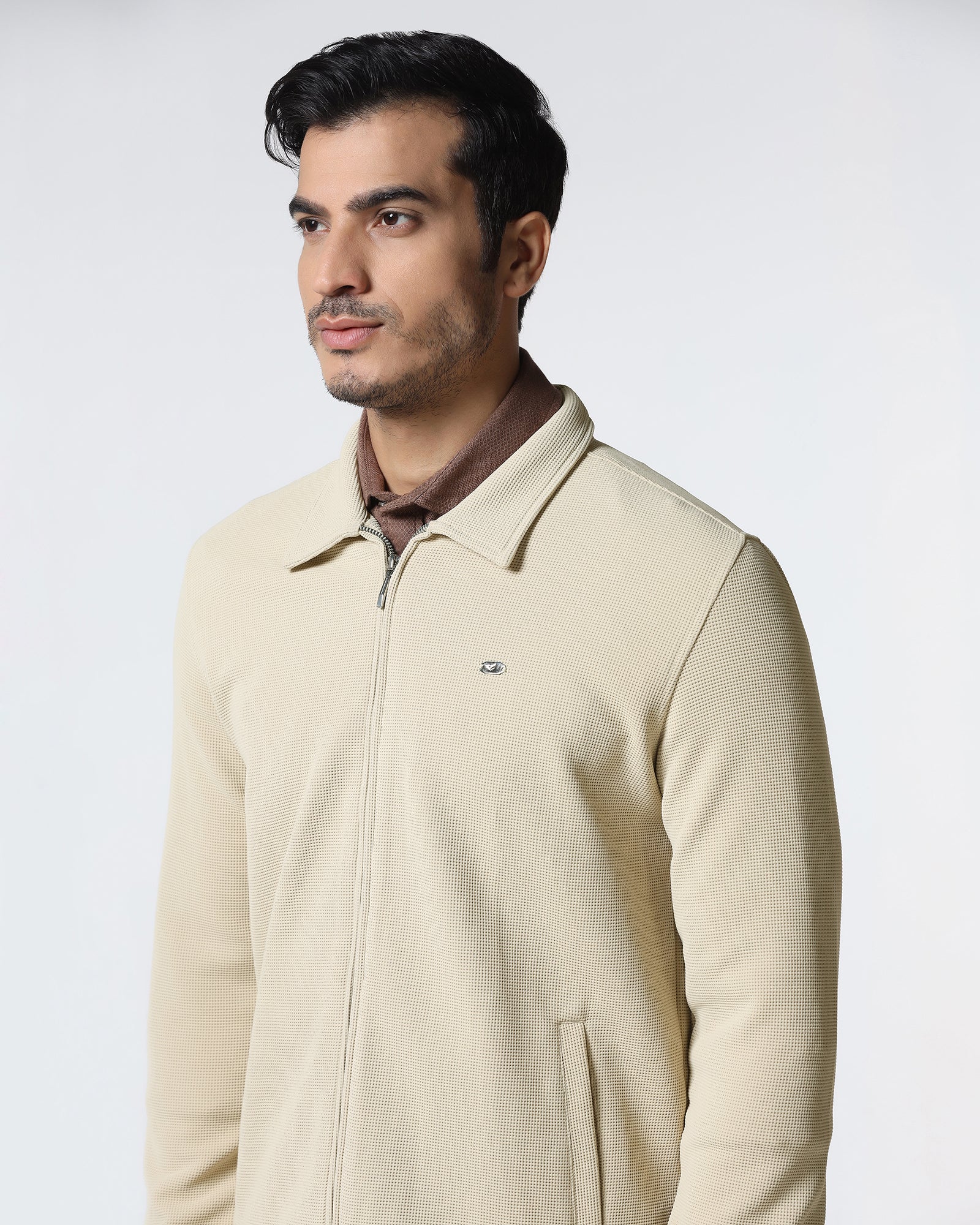 Beige Textured Sweatshirt - Glock