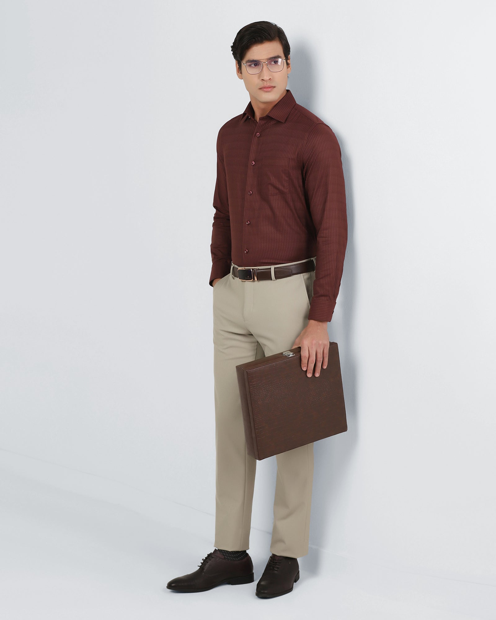 Beige Textured Trouser - Brody