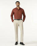 Beige Textured Trouser - Chivas
