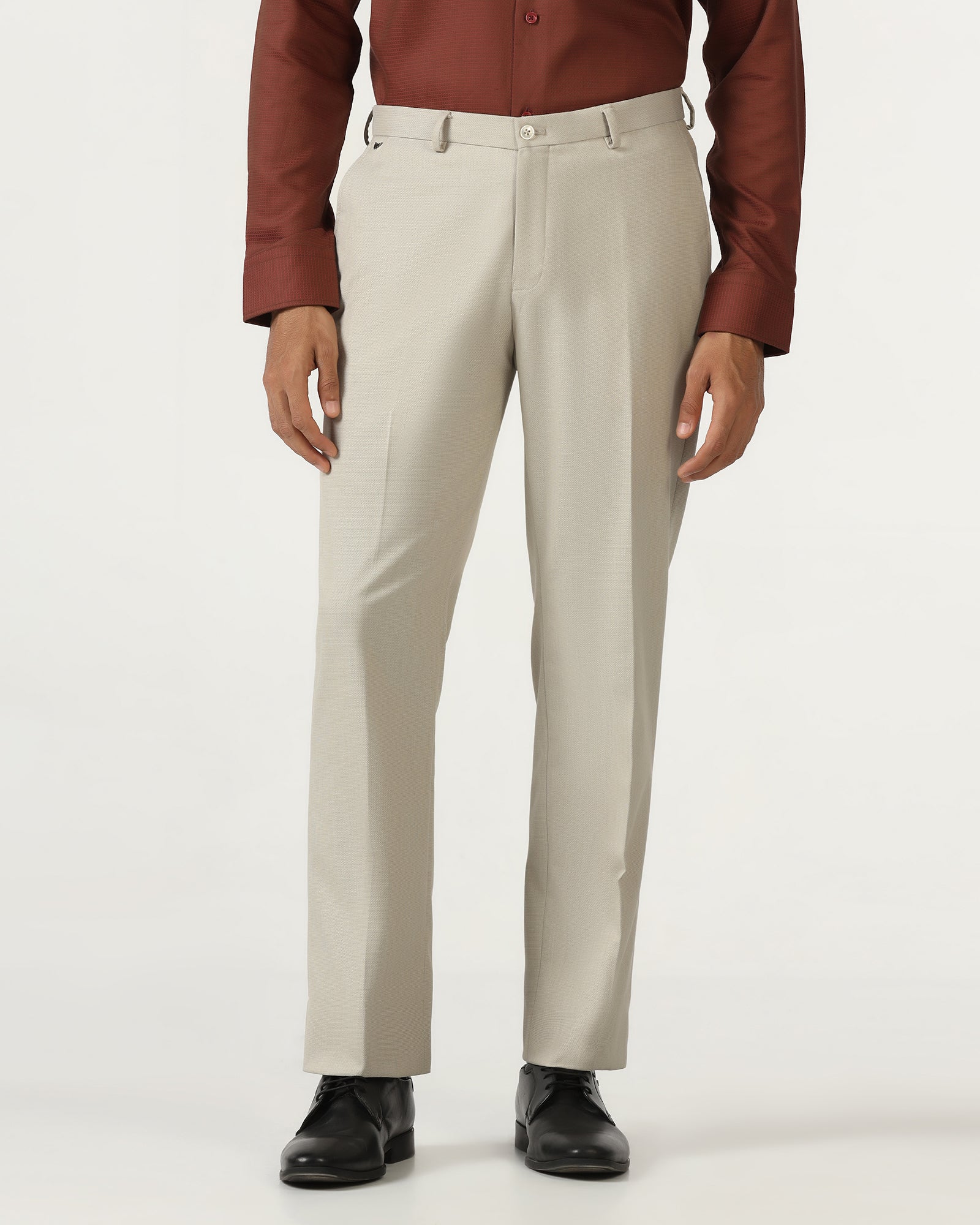 Beige Textured Trouser - Chivas