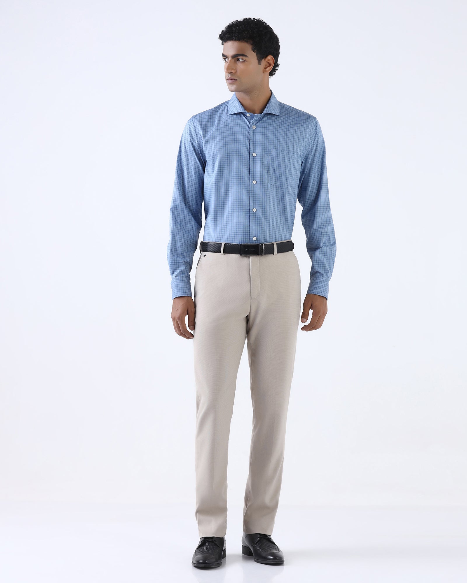 Beige Textured Trouser - Gaezry