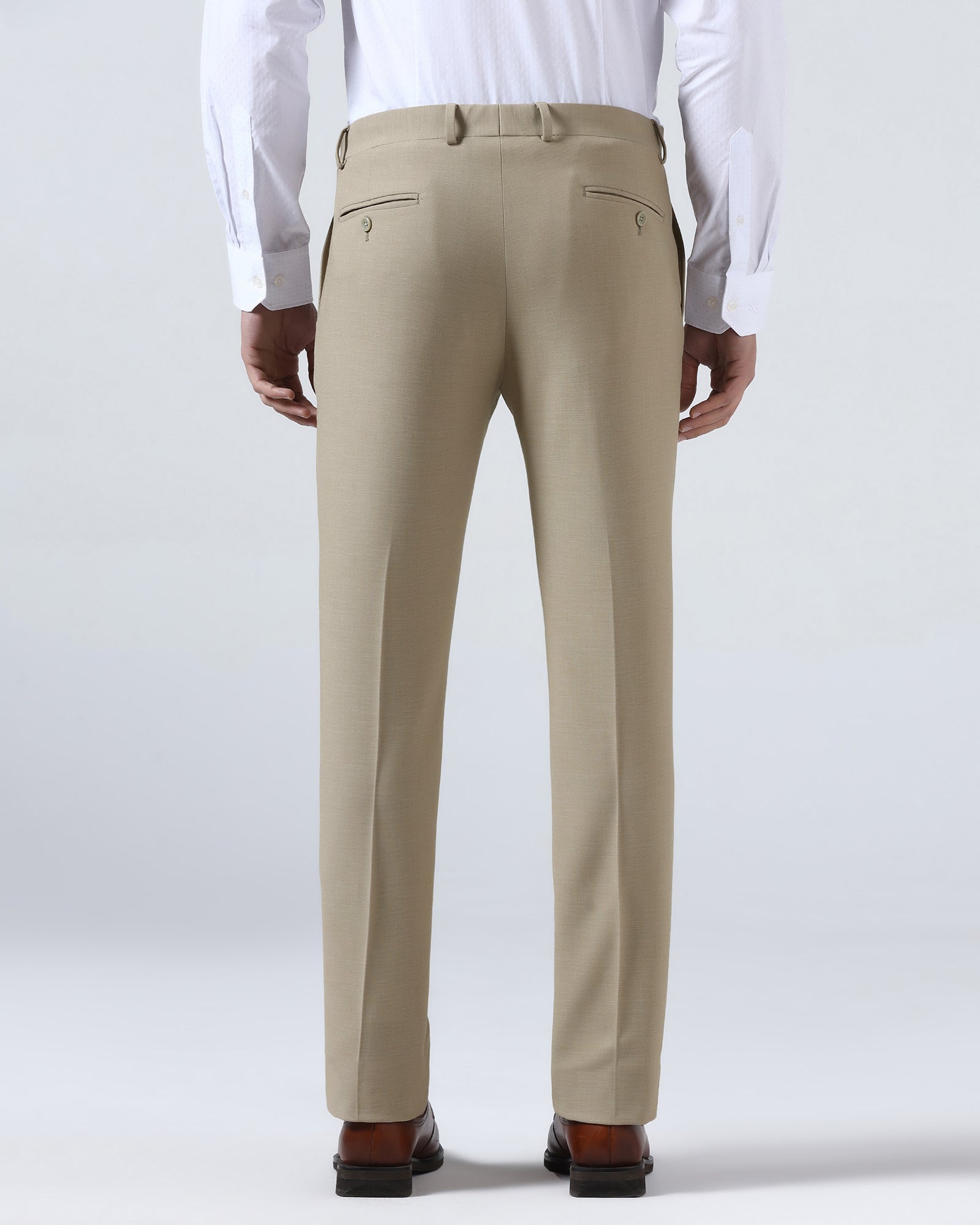 Beige Textured Trouser - Jona