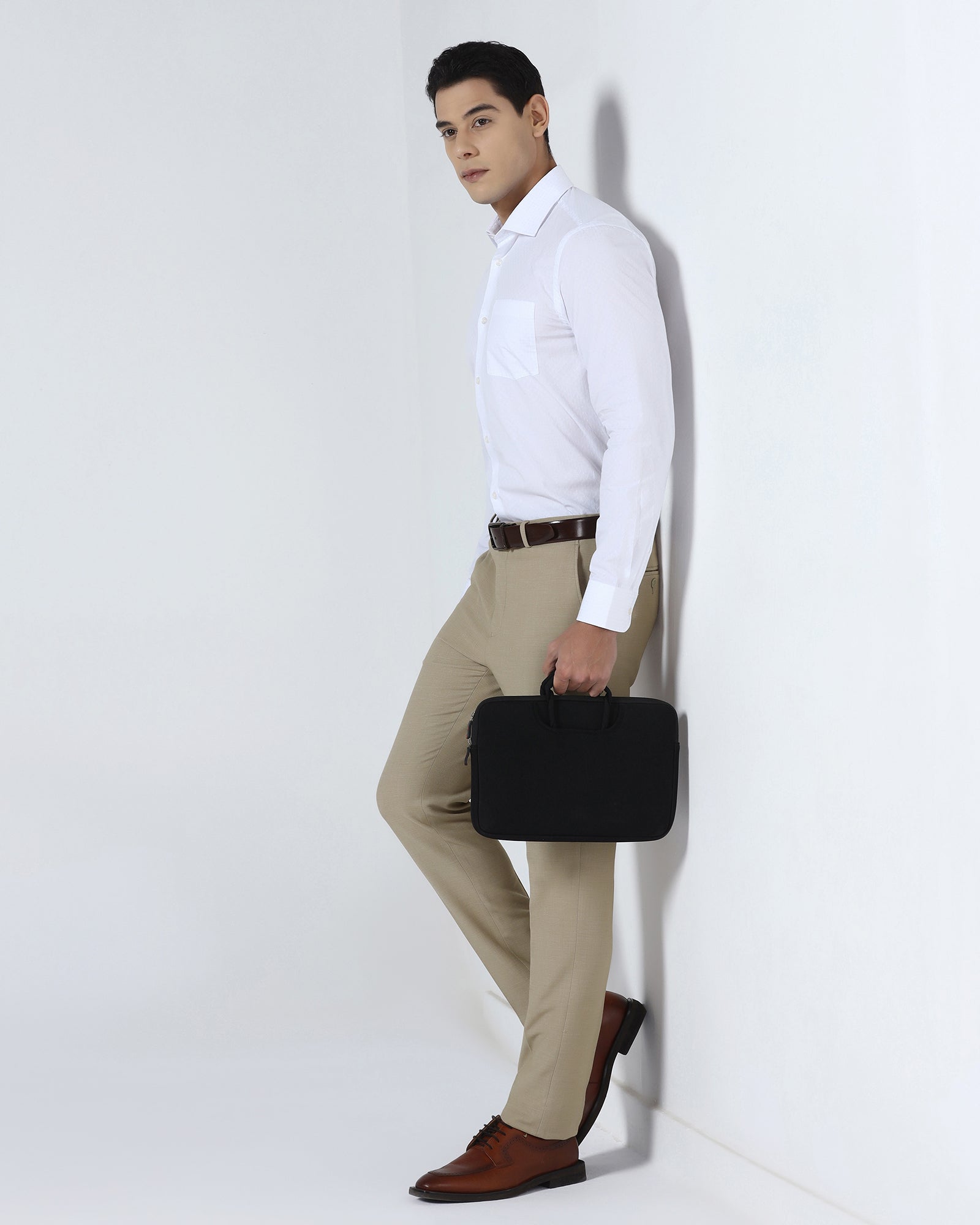 Beige Textured Trouser - Jona