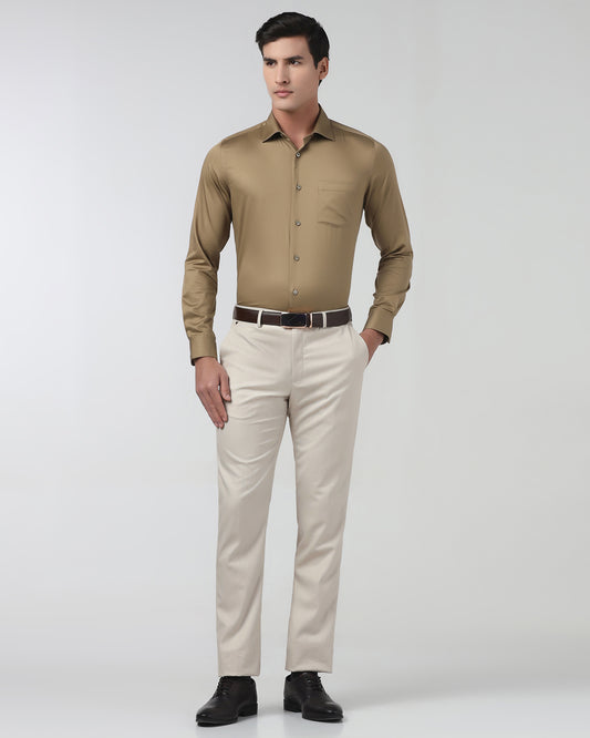 Beige Textured Trouser - Kylian