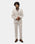 Beige Three Piece Textured Suit - Fidela