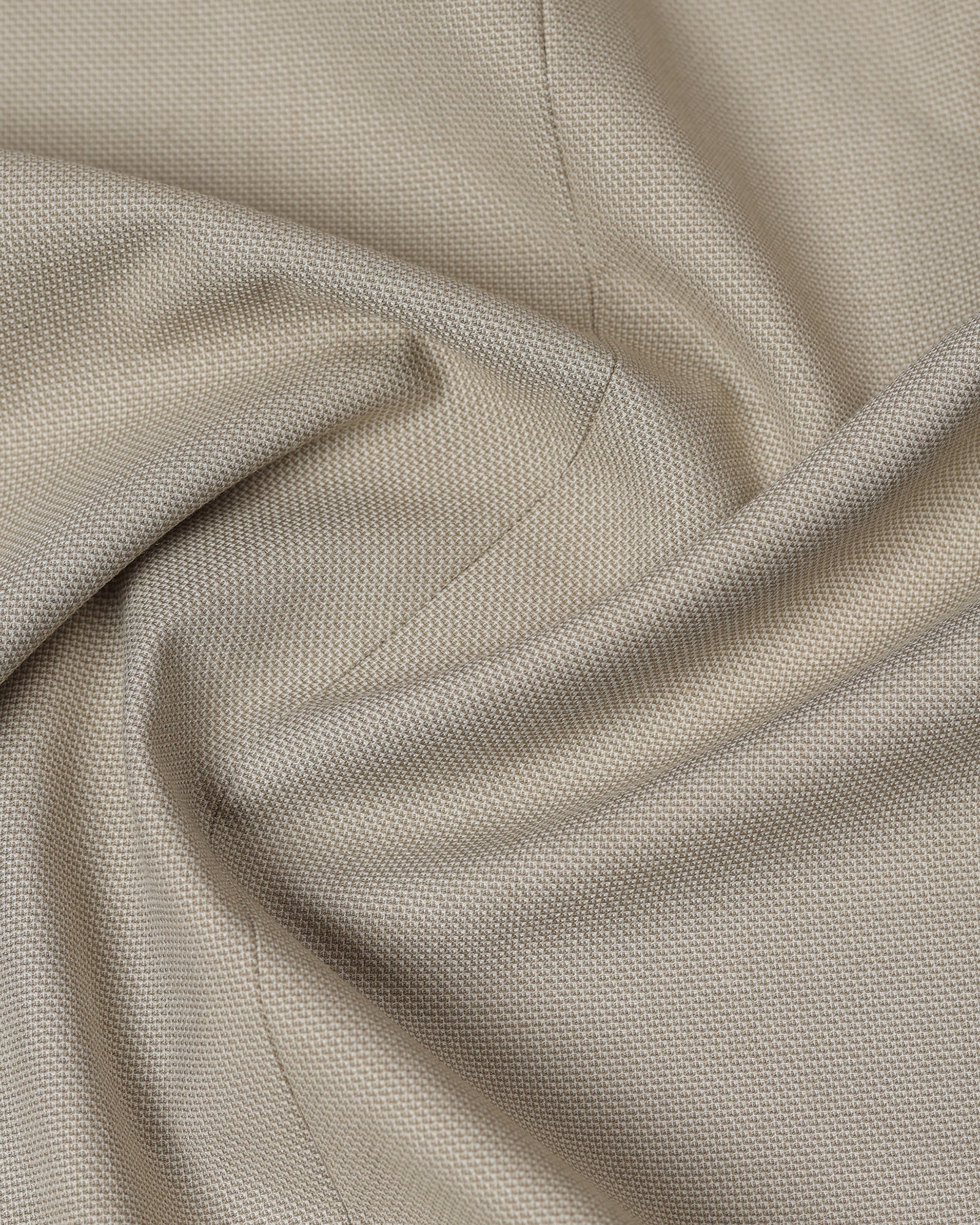 Beige Two Piece Textured Suit - Brim