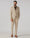 Beige Three Piece Textured Suit - Rotex