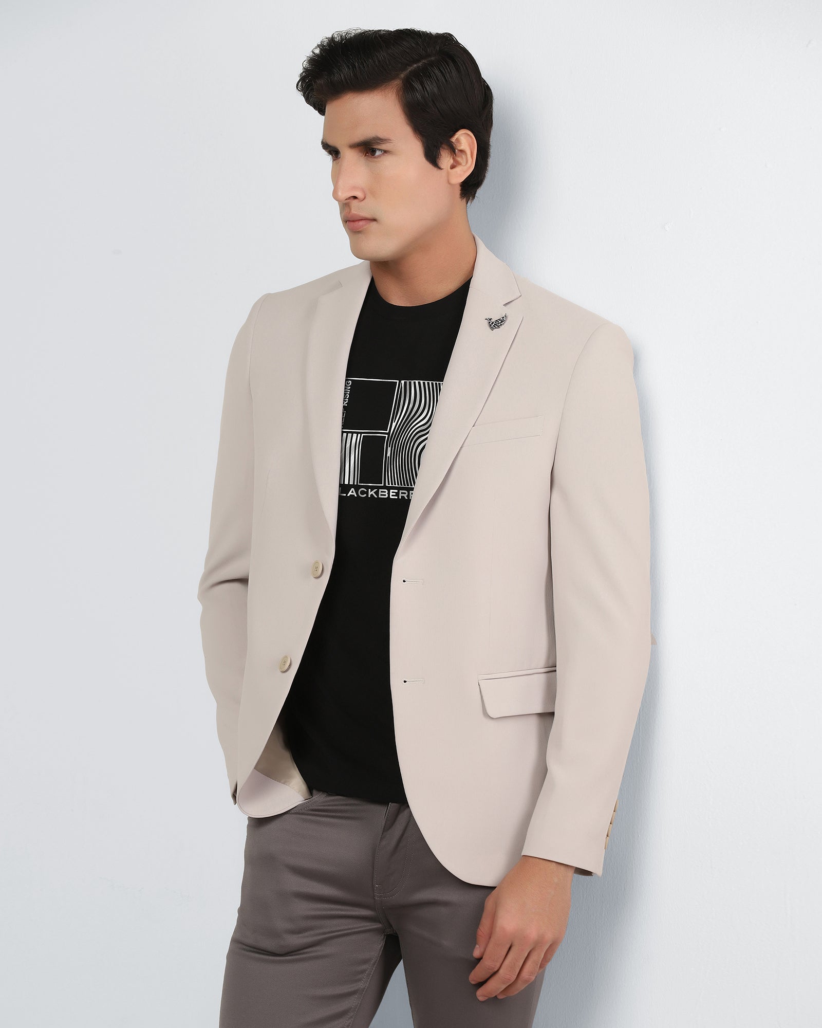 Black Crew Neck Printed T-Shirt - Sybill