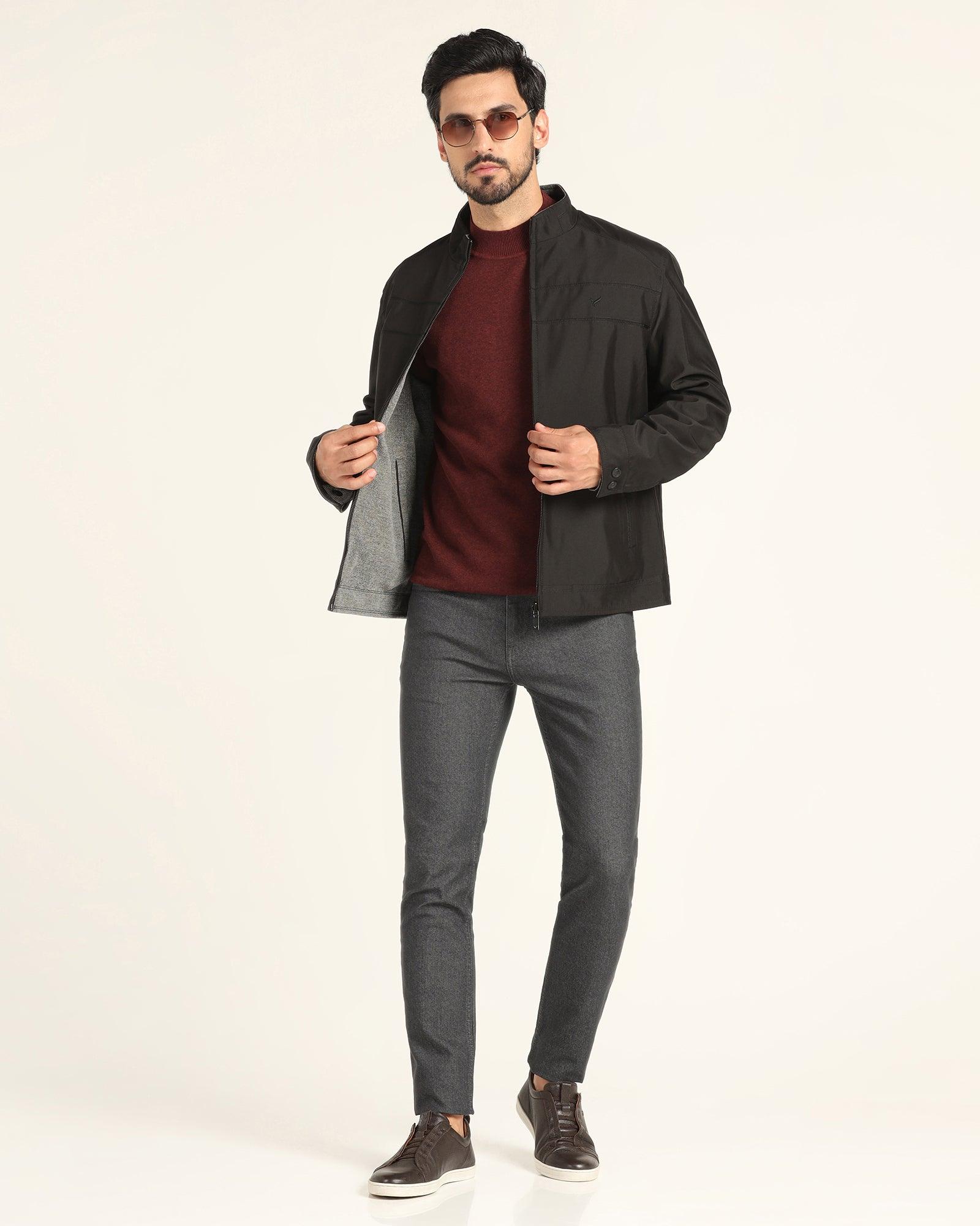 Buy BLACKBERRYS Solid Polyester Slim Fit Men's Casual Jacket | Shoppers Stop
