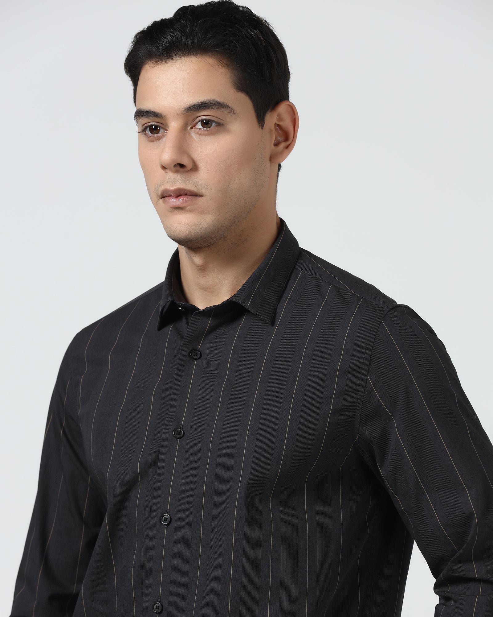 Black Stripe Shirt - Ovlon