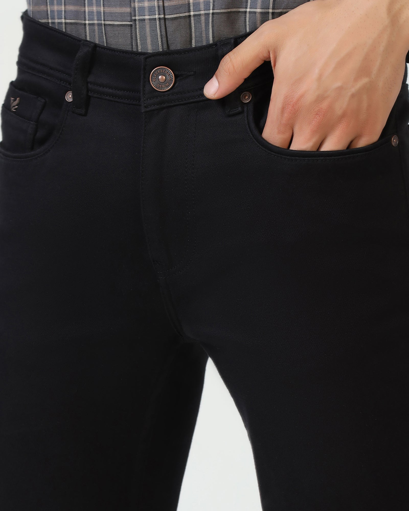 Black Bleed Zero Slim Fit Jeans - Abto