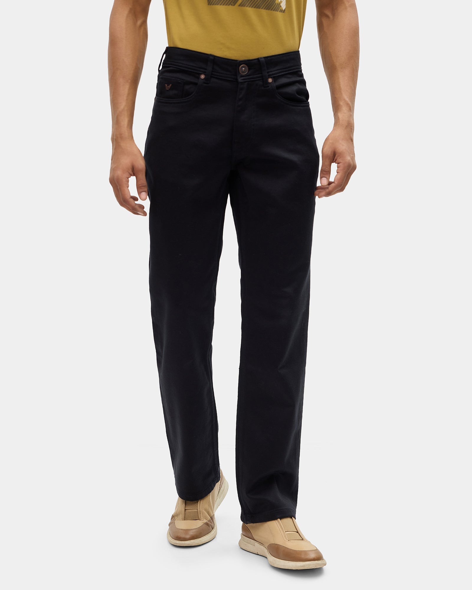 Black Bleed Zero Straight Comfort Jeans - Abto