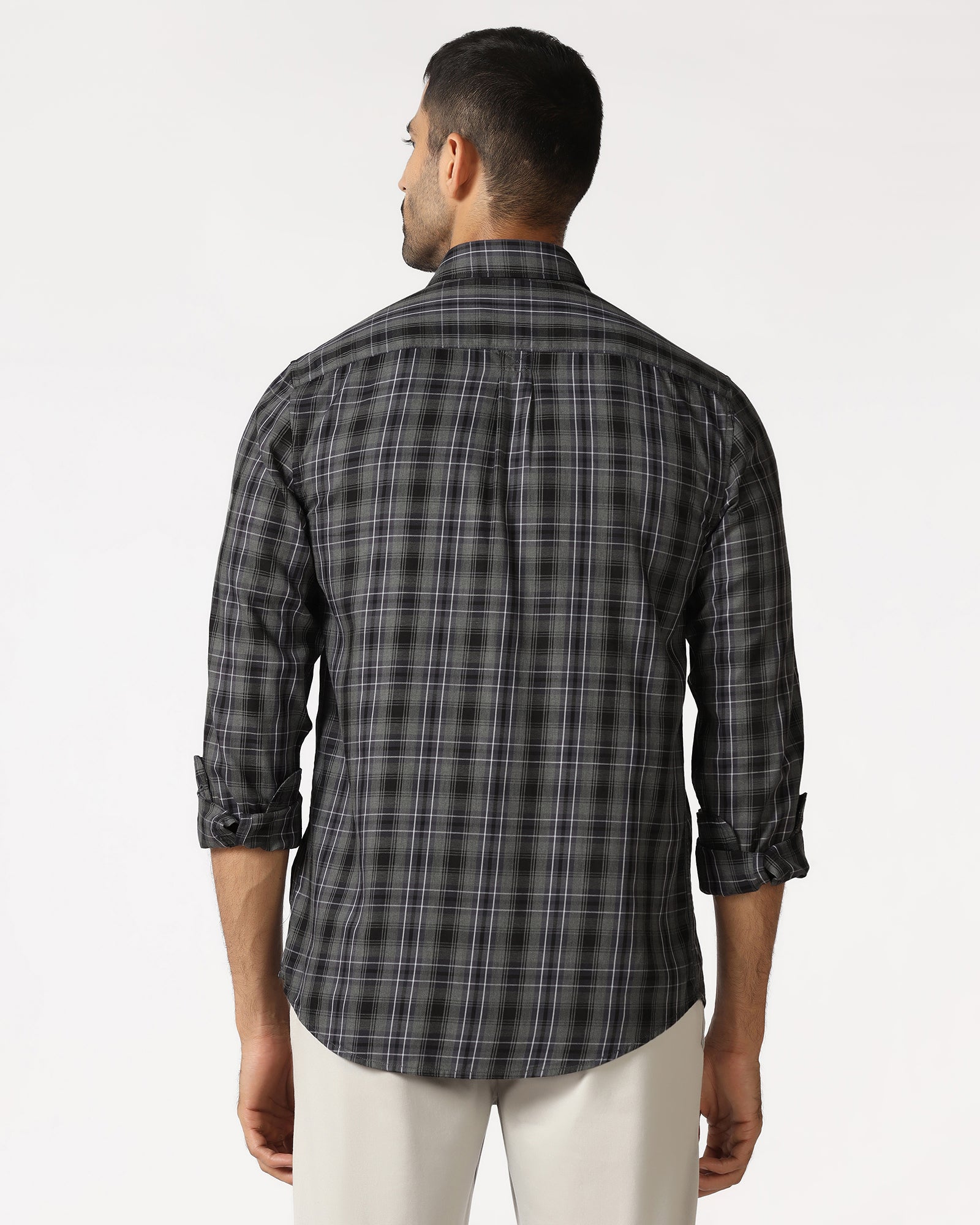 Black Check Shirt - Yahiko