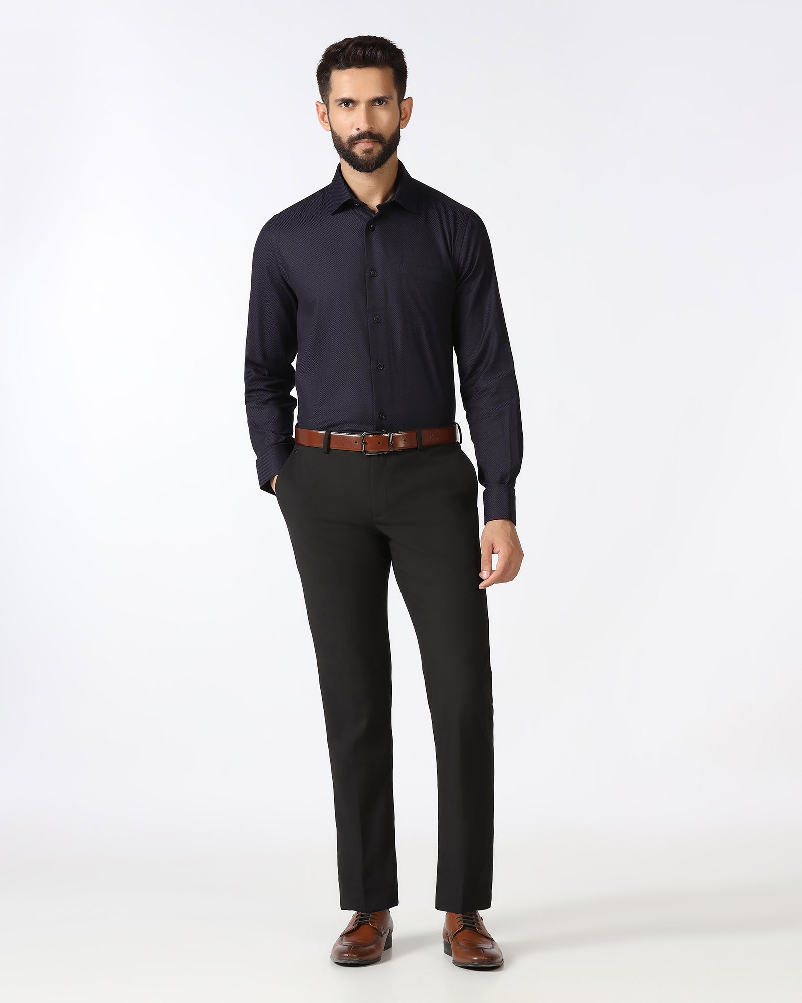 Black Check Trouser - Baylor