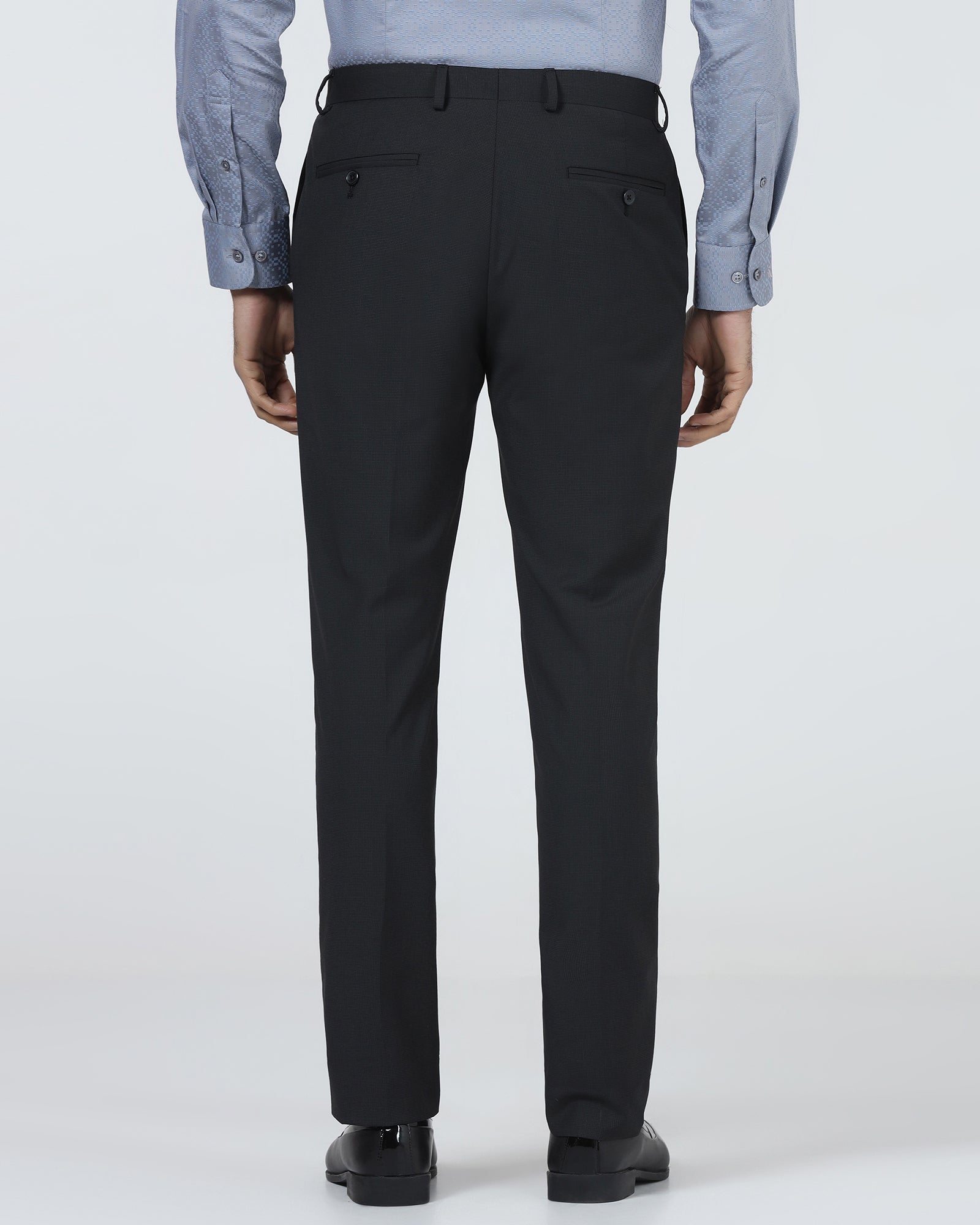 Black Textured Trouser - Bernardo