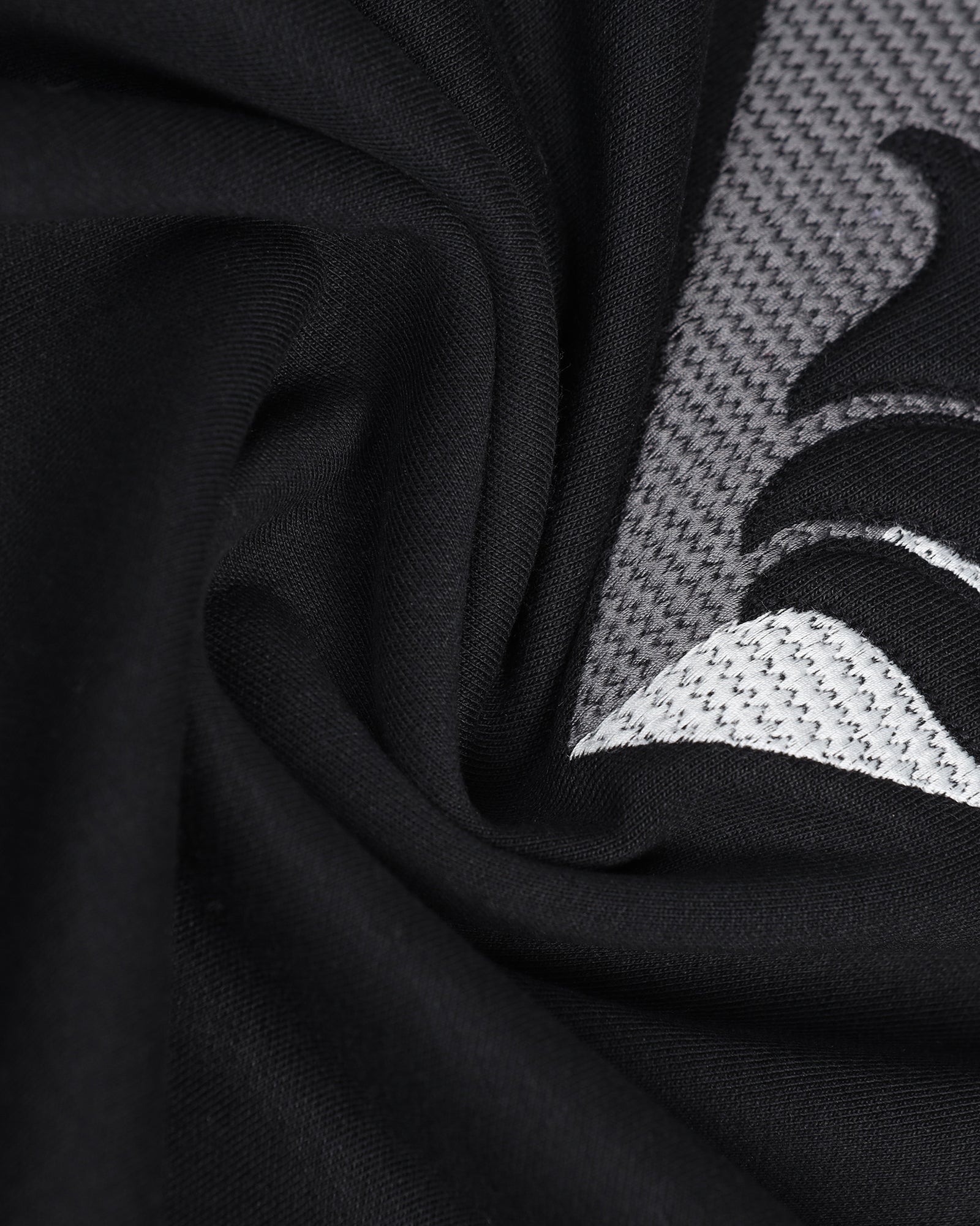 Black Crew Neck Solid Sweatshirt - Bling