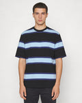 Black Crew Neck Stripe T-Shirt - Morris