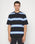 Black Crew Neck Stripe T-Shirt - Morris
