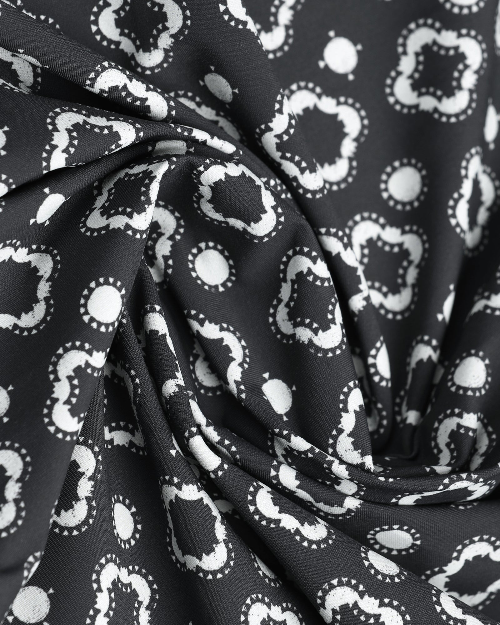 Black Half Sleeve TechPro Printed Shirt - Ronnel