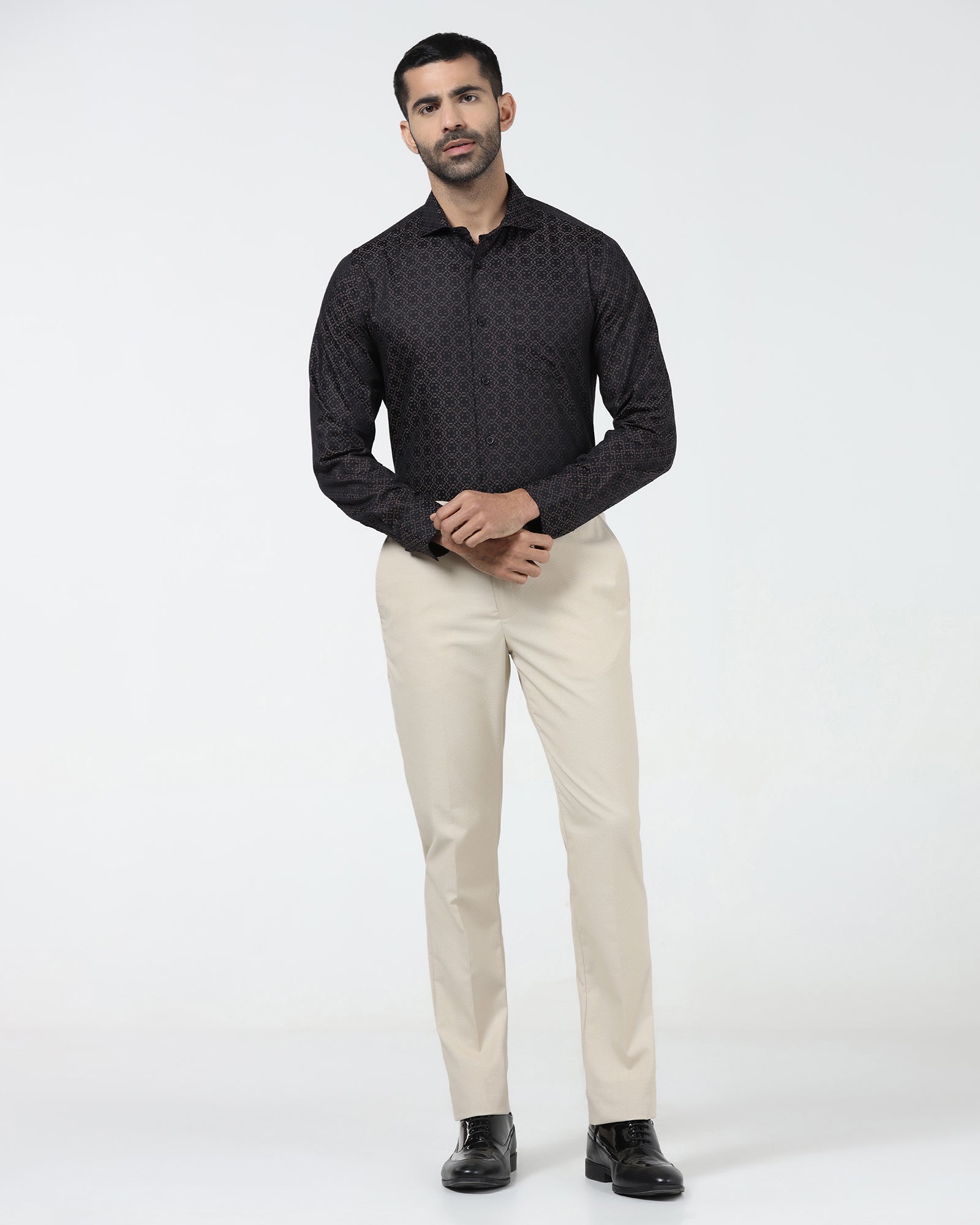 Black Jacquard Shirt - Alton