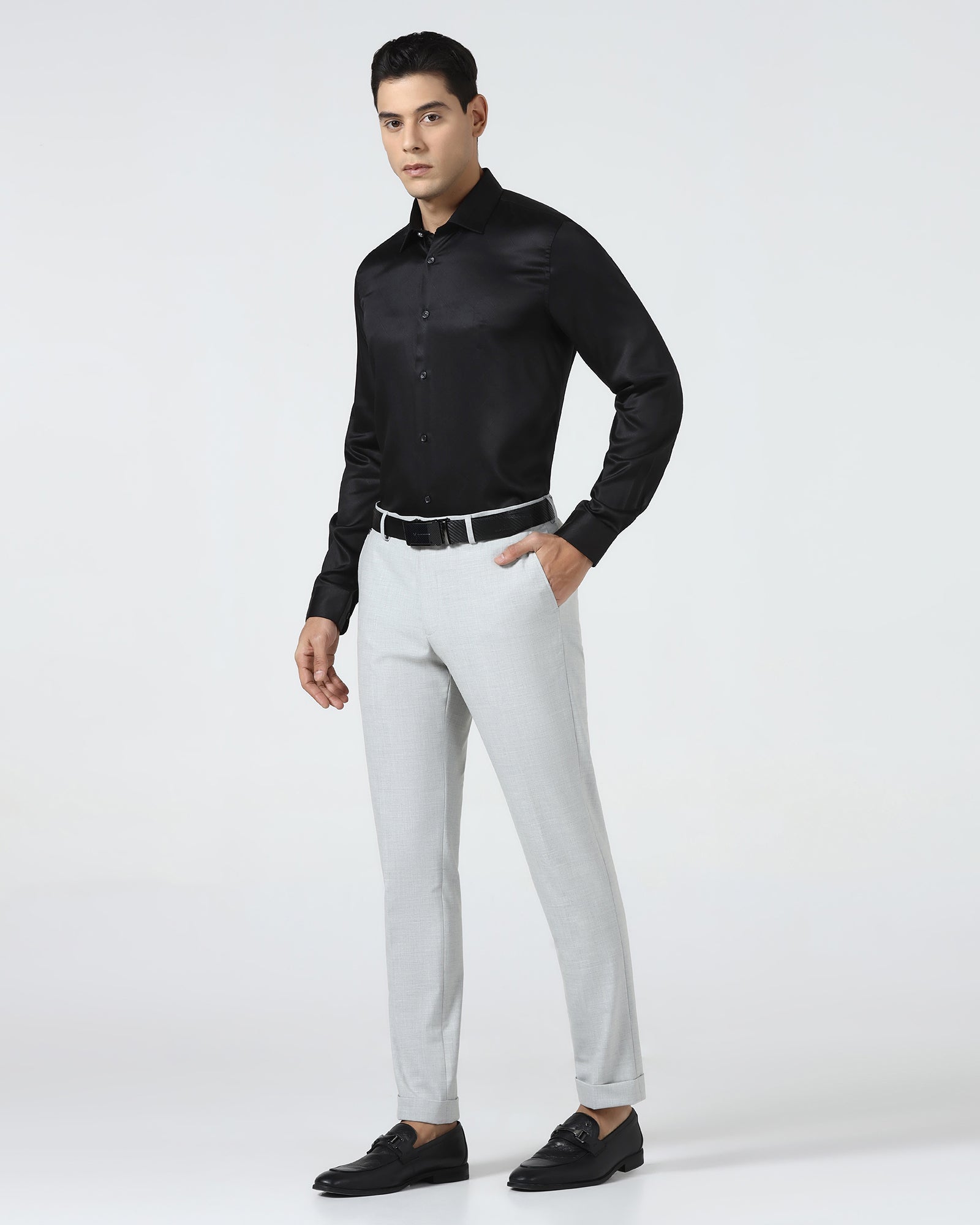 Black Jacquard Shirt - Mario