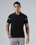 Black Jacquard Polo - Dapper