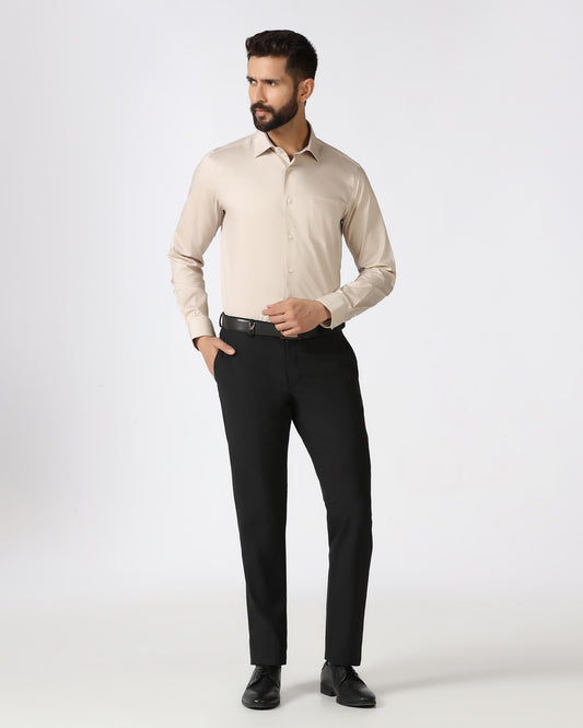 Black Luxe Check Trouser - Portwine